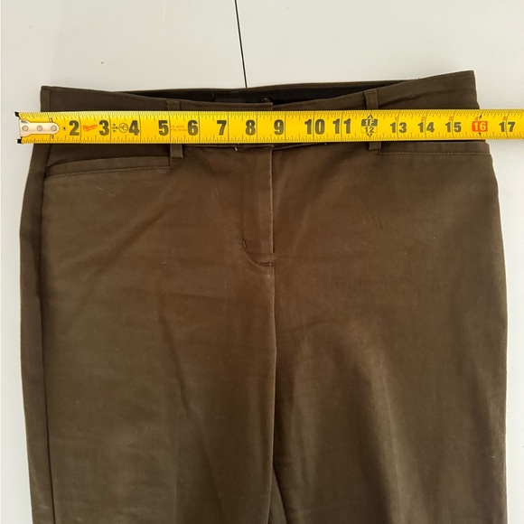 Women’s Express Olive Green Stretch Straight Leg Dress Pant Size 8R Business - Picture 5 of 7
